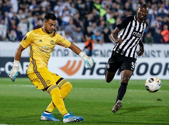 Sergio Romero's reading of the game was spot on and he anticipated danger quite well against Partizan.